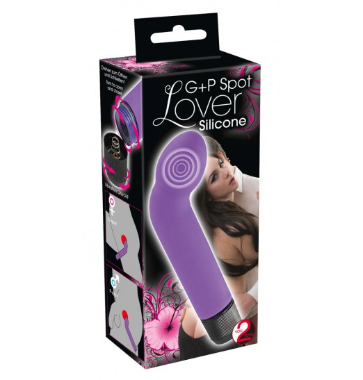 Фиолетовый вибростимулятор унисекс G+P Spot Lover - 16 см.