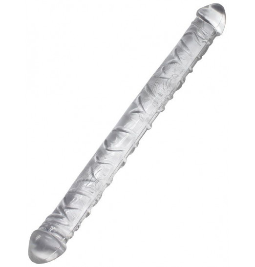 Прозрачный двусторонний фаллоимитатор Twin Peaks - 33,5 см.