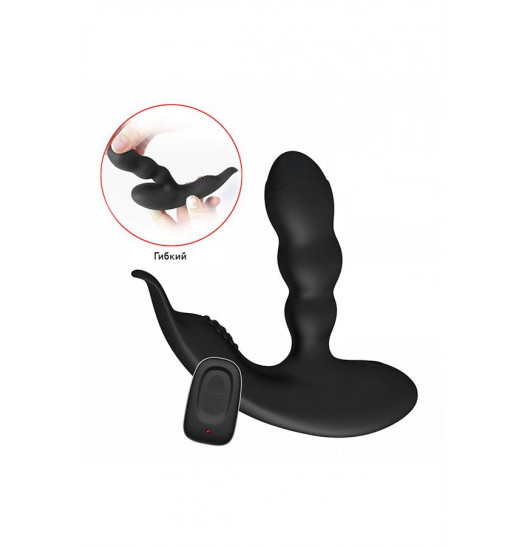 Черный стимулятор простаты Levett Jonas с пультом ДУ Черный стимулятор простаты Levett Jonas с пультом ДУ