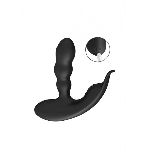 Черный стимулятор простаты Levett Jonas с пультом ДУ Черный стимулятор простаты Levett Jonas с пультом ДУ