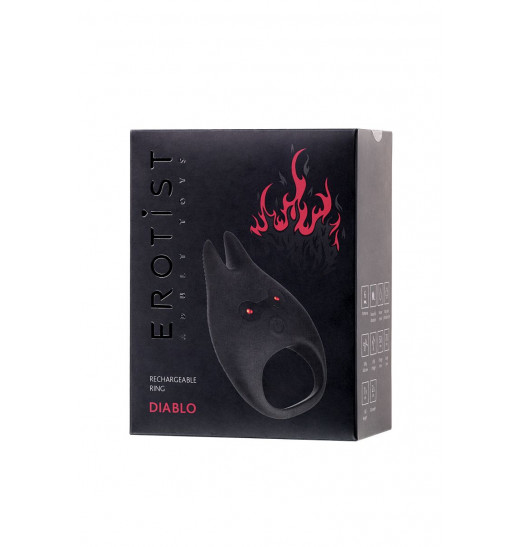 Чёрное эрекционное виброкольцо Erotist из силикона Чёрное эрекционное виброкольцо Erotist из силикона