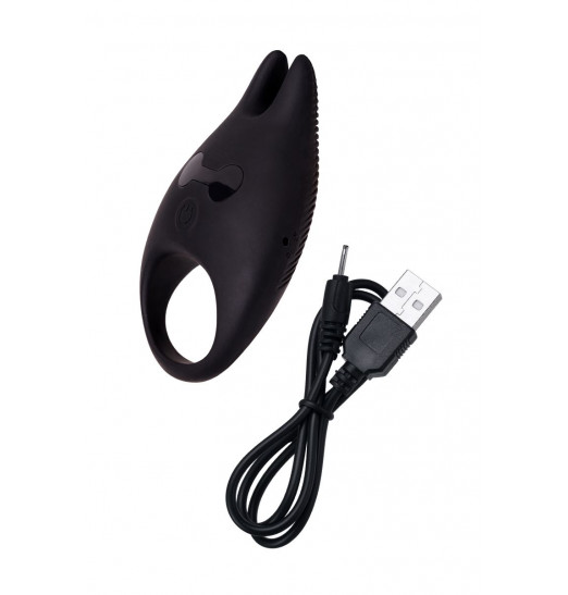 Чёрное эрекционное виброкольцо Erotist из силикона Чёрное эрекционное виброкольцо Erotist из силикона