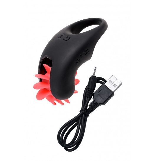 Чёрно-красное эрекционное виброкольцо Erotist Чёрно-красное эрекционное виброкольцо Erotist