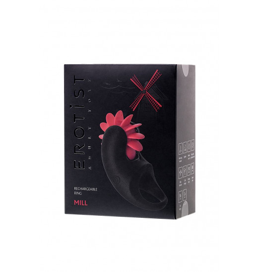 Чёрно-красное эрекционное виброкольцо Erotist Чёрно-красное эрекционное виброкольцо Erotist