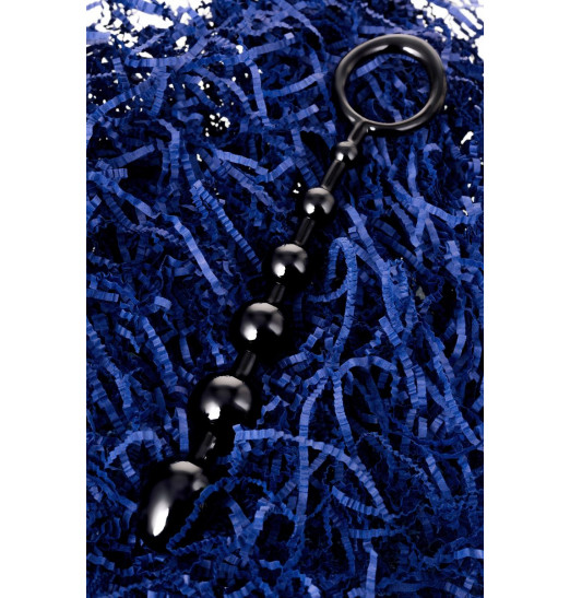 Анальная цепочка черного цвета A-toys - 19,8 см.