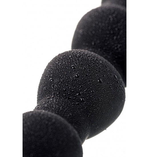 Черная анальная цепочка с вибрацией A-toys - 32,7 см.