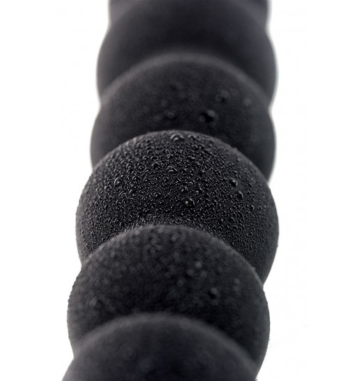 Черная анальная цепочка с вибрацией A-toys - 32,7 см.