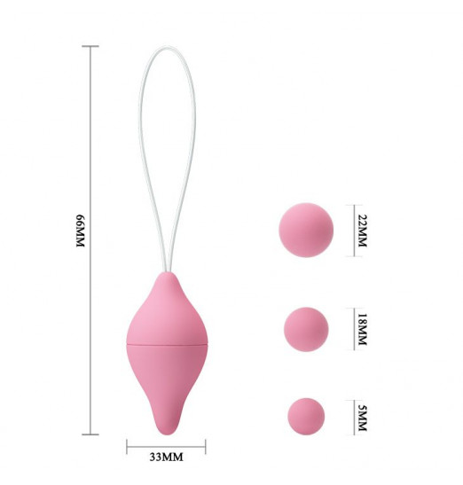 Вагинальный шарик с 3 сменными грузиками Sexual Exercise