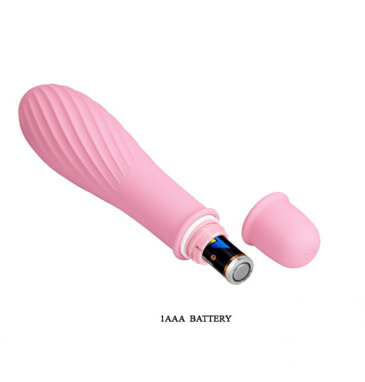 Нежно-розовый вибратор Solomon с бороздками - 12,3 см. Нежно-розовый вибратор Solomon с бороздками - 12,3 см.