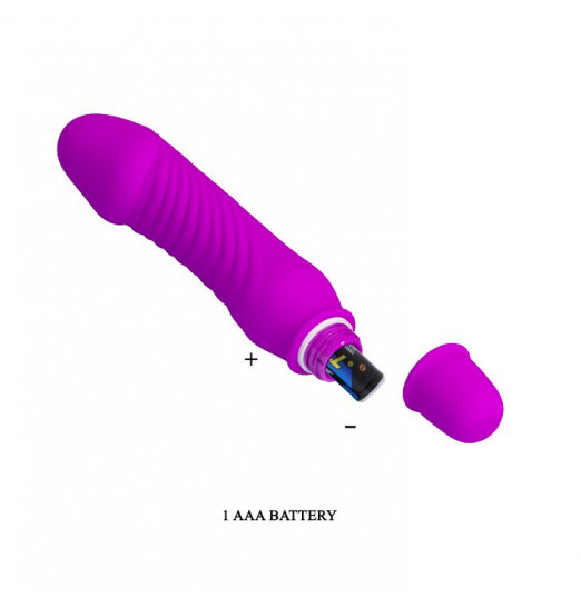 Фиолетовый мини-вибратор Stev -13,5 см. Фиолетовый мини-вибратор Stev -13,5 см.