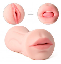 Двусторонний мастурбатор Debby - вагина и ротик
