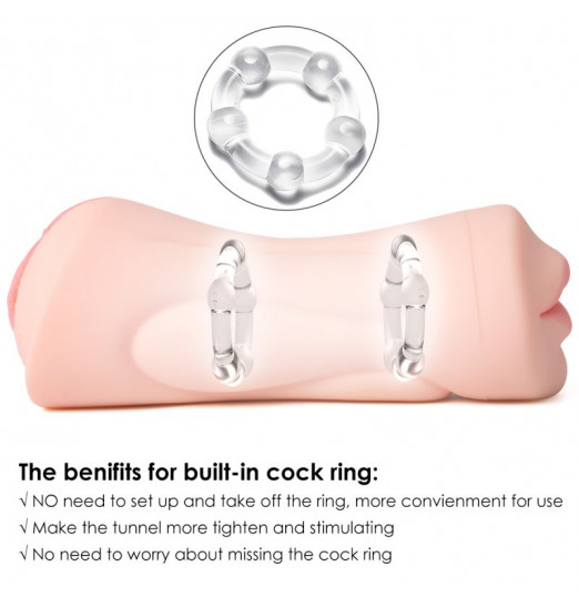 Двусторонний мастурбатор Debby - вагина и ротик