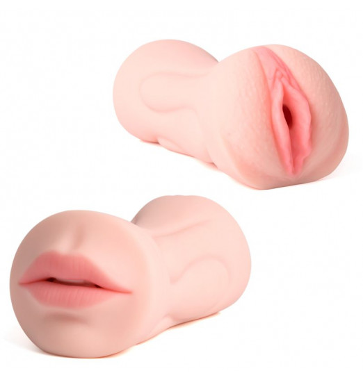 Двусторонний мастурбатор Debby - вагина и ротик
