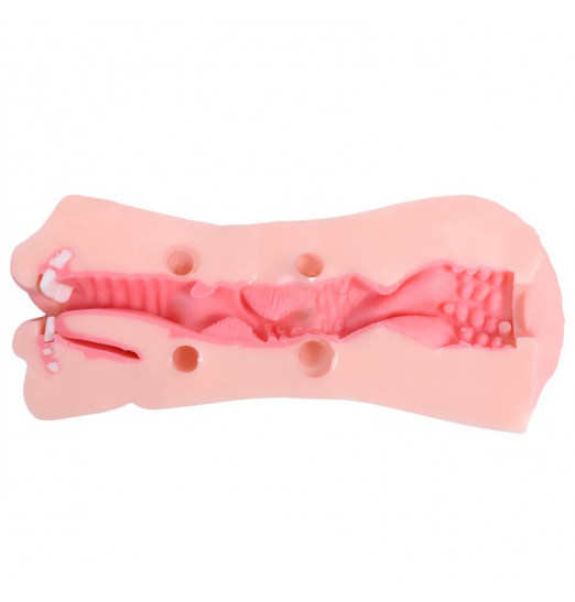 Двусторонний мастурбатор Debby - вагина и ротик