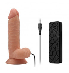 Телесный вибратор-реалистик на присоске REALSTUFF 6.5INCH DONG - 17 см.