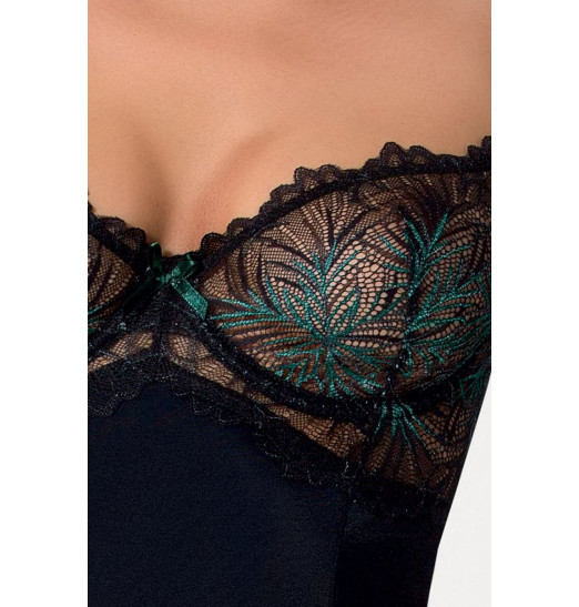 Роскошная сорочка Floris с двухцветным кружевным лифом