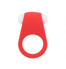 Красное эрекционное кольцо LIT-UP SILICONE STIMU RING 4