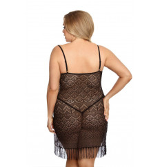 Кружевная сорочка Geali с бахромой по подолу