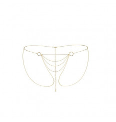 Трусики-бикини из цепочек золотистого цвета