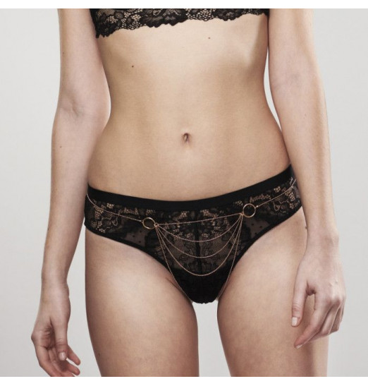 Трусики-бикини из цепочек золотистого цвета