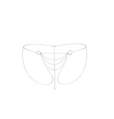 Трусики-бикини из цепочек серебристого цвета