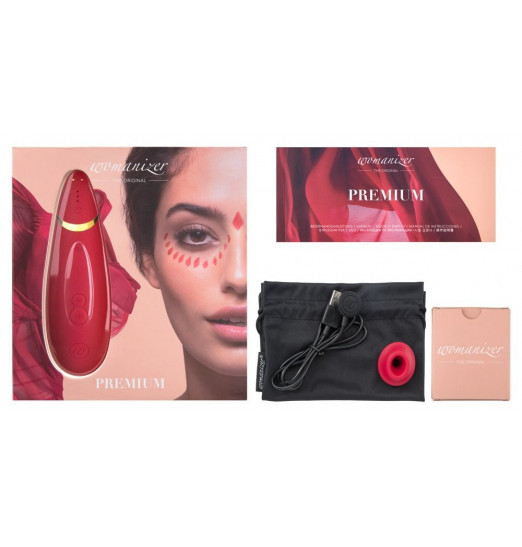 Красный бесконтактный клиторальный стимулятор Womanizer Premium Красный бесконтактный клиторальный стимулятор Womanizer Premium