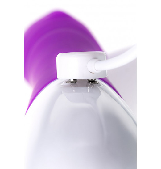 Фиолетовый вибратор JOS TATY с пульсирующими шариками - 21,5 см.