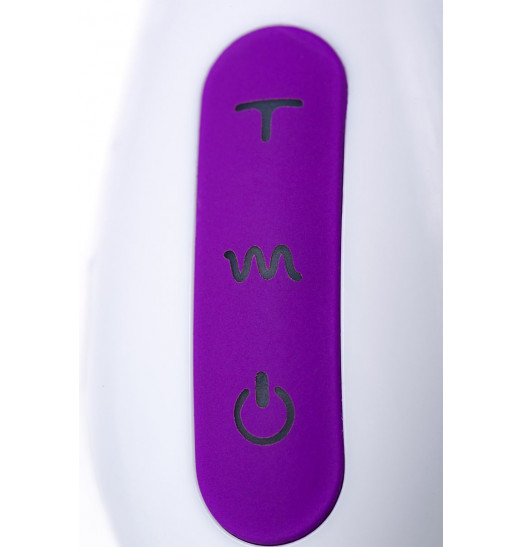 Фиолетовый вибратор JOS TATY с пульсирующими шариками - 21,5 см.