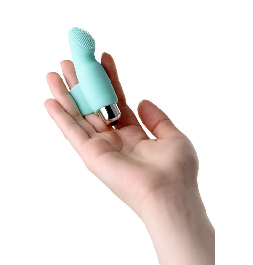 Мятная вибронасадка на палец для клиторальной стимуляции JOS BLISS - 9 см.