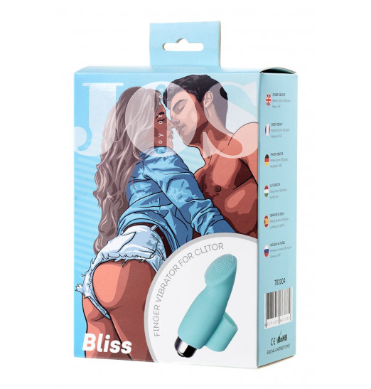 Мятная вибронасадка на палец для клиторальной стимуляции JOS BLISS - 9 см.