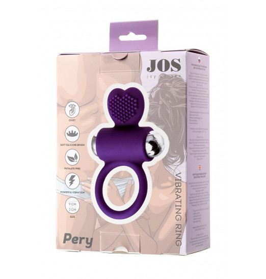 Фиолетовое виброкольцо с ресничками JOS PERY