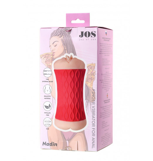 Двухсторонний мастурбатор JOS NADIN в красном цилиндре Двухсторонний мастурбатор JOS NADIN в красном цилиндре