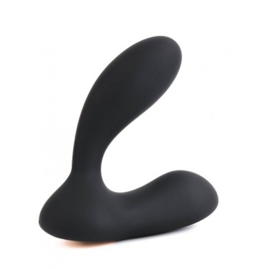 Чёрный стимулятор простаты Vick с вибрацией и пультом ДУ Чёрный стимулятор простаты Vick с вибрацией и пультом ДУ