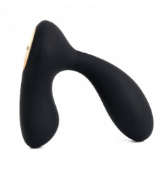 Чёрный стимулятор простаты Vick с вибрацией и пультом ДУ