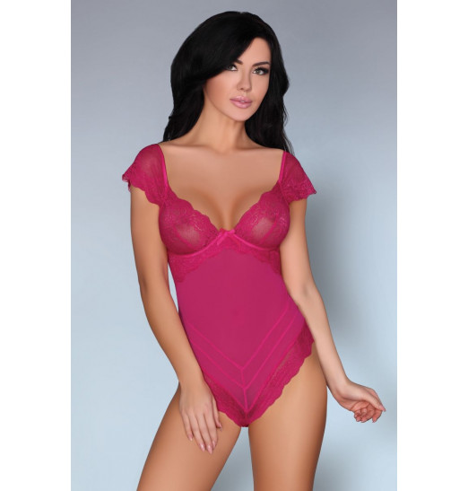 Яркое боди Cheriee с рукавами-крылышками