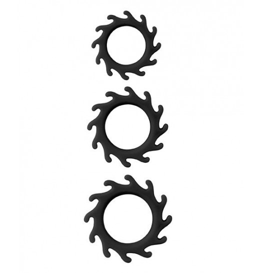 Набор из 3 эрекционных колец MENZSTUFF BUZZ SAW COCK RING SET