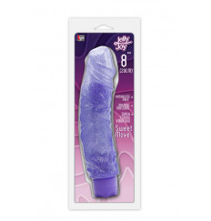 Фиолетовый водонепроницаемый вибратор JELLY JOY SWEET MOVE MULTI-SPEED VIBE - 20 см.