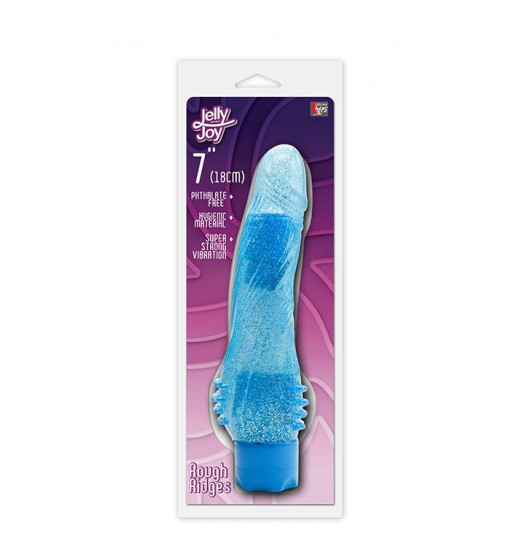 Голубой водонепроницаемый вибратор JELLY JOY ROUGH RIDGES MULTISPEED VIBE - 18 см. Голубой водонепроницаемый вибратор JELLY JOY ROUGH RIDGES MULTISPEED VIBE - 18 см.