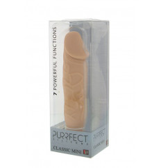 Телесный вибратор PURRFECT SILICONE CLASSIC MINI - 15 см.