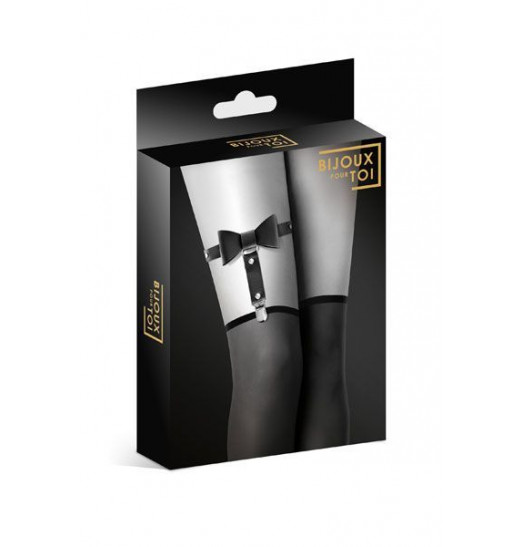 Подвязка с черным бантиком GARTER WITH BOW Подвязка с черным бантиком GARTER WITH BOW