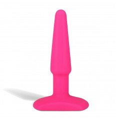 Розовый плаг из силикона - 10 см.