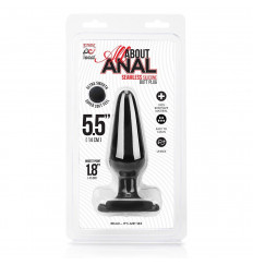 Черный плаг из силикона - 14 см.