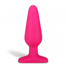 Розовый плаг из силикона - 14 см.