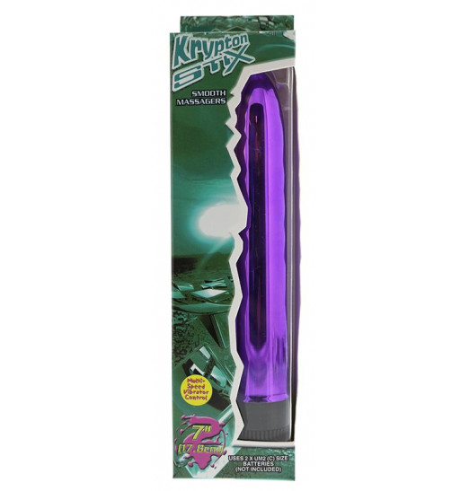Фиолетовый классический вибратор KRYPTON STIX 7 MASSAGER - 17,8 см. Фиолетовый классический вибратор KRYPTON STIX 7 MASSAGER - 17,8 см.