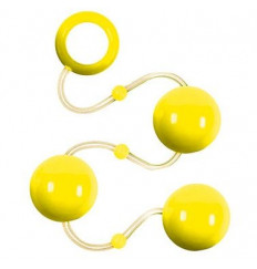 Желтые анальные шарики Renegade Pleasure Balls
