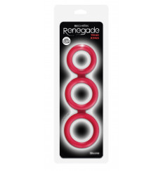 Красное тройное эрекционное кольцо Triad Cock Ring