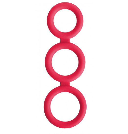 Красное тройное эрекционное кольцо Triad Cock Ring Красное тройное эрекционное кольцо Triad Cock Ring