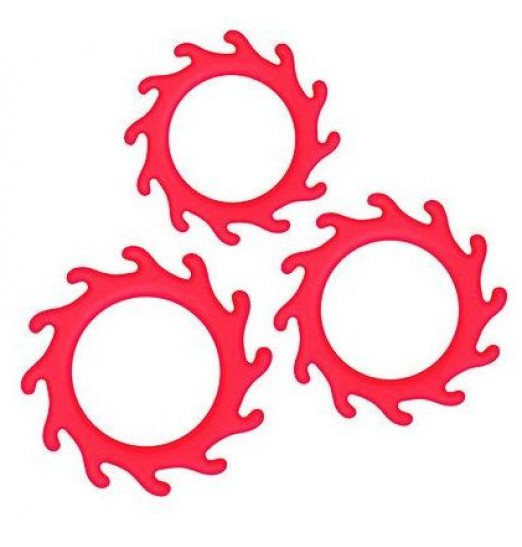 Набор из 3 красных эрекционных колец Renegade Gears