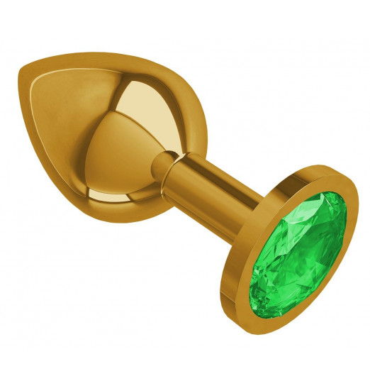 Золотистая средняя пробка с зеленым кристаллом - 8,5 см. Золотистая средняя пробка с зеленым кристаллом - 8,5 см.