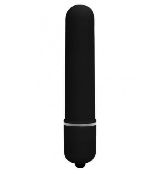 Черная вытянутая вибропуля - 10,2 см.